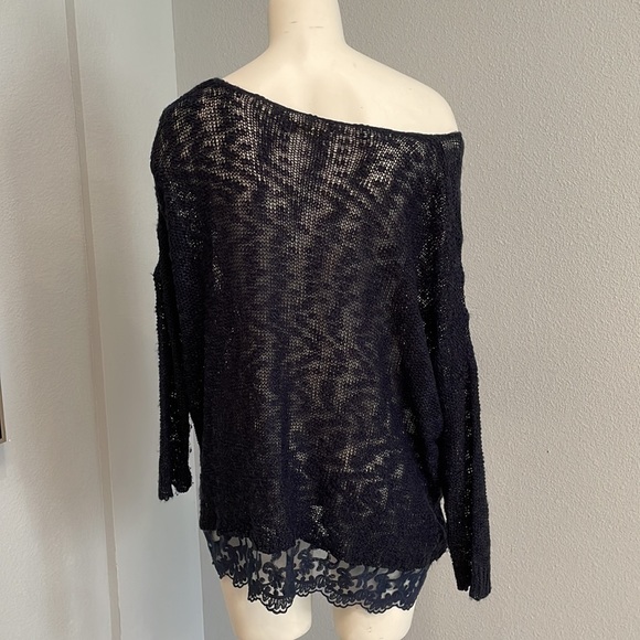 LF Navy Open-Stich Sweater - Picture 4 of 4